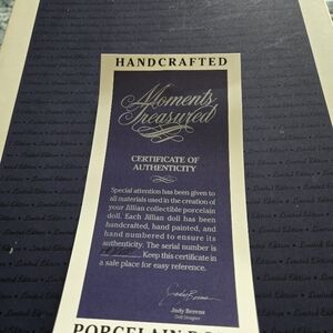 Handcrafted Moments Treasured Porcelain Doll - Blue